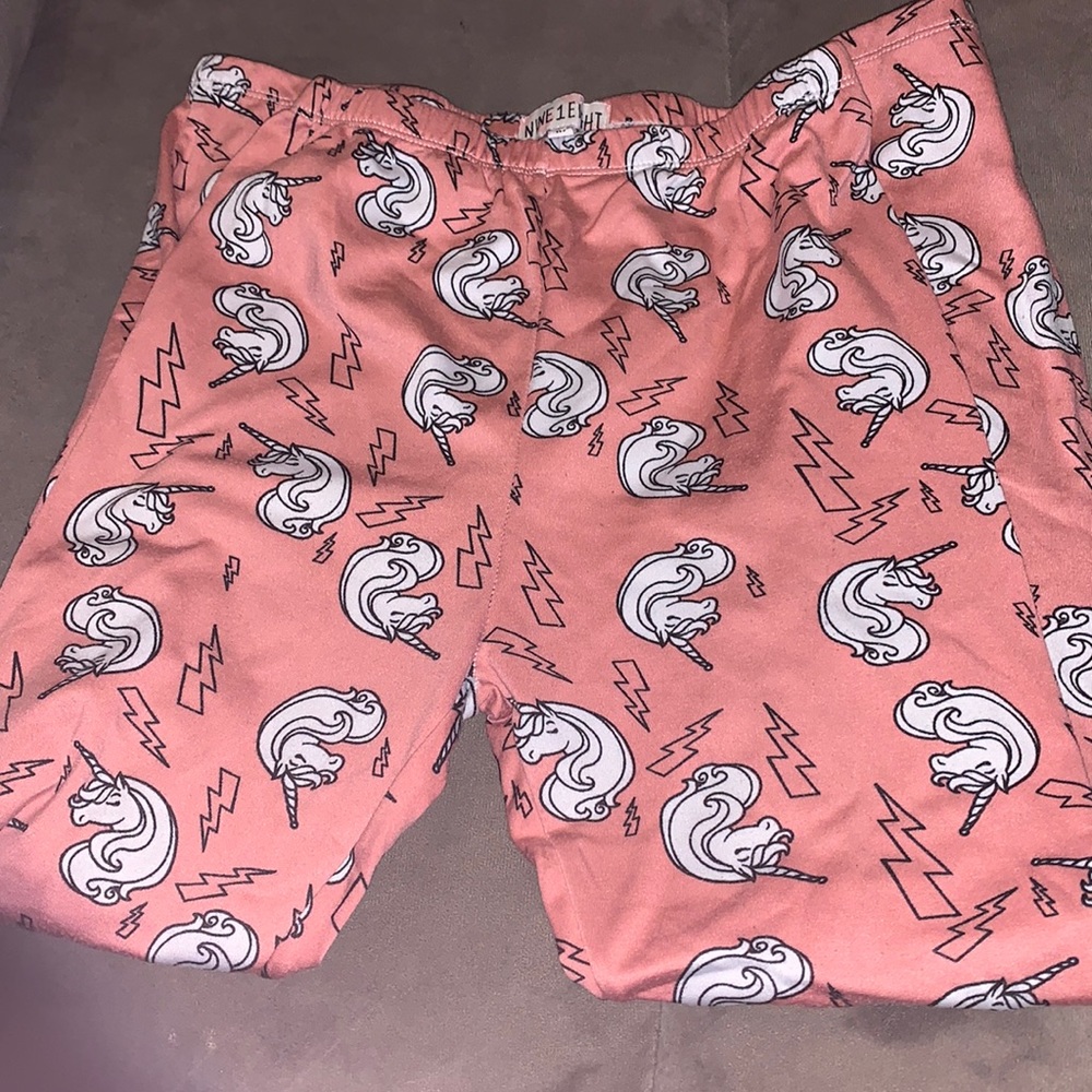 Unicorn fleece lined leggings